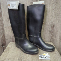 JUNIORS Tall Rubber Riding Boots *xc/vgc, mnr scratches & dusty
