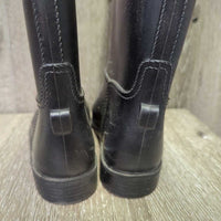 JUNIORS Tall Rubber Riding Boots *xc/vgc, mnr scratches & dusty
