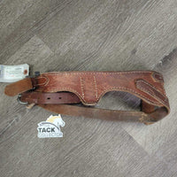 Leather Cribbing Collar, box, info sheet, 3 fleeces *gc, cuts, scuffs, dry, older, like new fleecies
