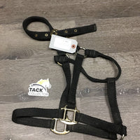 Soft Nylon Halter *gc, clean, mnr residue, puckers, hair
