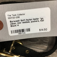 Soft Nylon Halter *gc, clean, mnr residue, puckers, hair