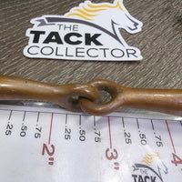 Thin Copper Full Cheek Bit *gc, clean, chews, scratches, stains, older

