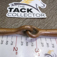 Thin Copper Full Cheek Bit *gc, clean, chews, scratches, stains, older
