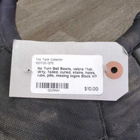 No Turn Bell Boots, velcro *fair, dirty, faded, curled, stains, holes, rubs, pills, missing logos
