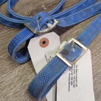 Narrow Hvy Nylon Web Split Reins, 2 Conways *fair, clean, stains, older, faded, puckered/wavy, stiff, rubs
