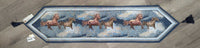 Tapestry Table Runner, tassels *vgc, mnr hair, stains & puckers?shrunk
