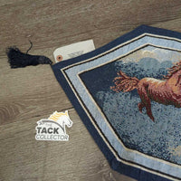 Tapestry Table Runner, tassels *vgc, mnr hair, stains & puckers?shrunk
