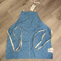 Hvy Cotton Apron, ties *vgc, mnr dirt?stains, older?, knotted neck
