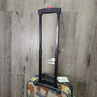 Tapestry Carry On Suitcase, Handle, Wheels *gc, dirty, rubs, frays, snags
