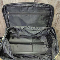 Tapestry Carry On Suitcase, Handle, Wheels *gc, dirty, rubs, frays, snags
