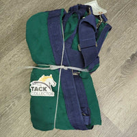 Cotton Full Face Hood, snaps *vgc, clean, rubs, frays, older, mnr repairs, sm holes
