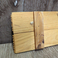 Wood Sign, Top String "Old Cowboys Never Die..." *vgc, chipped edges
