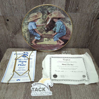 Ceramic Picture Frame 5x7" *vgc, clean, rubs & residue
