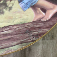 Ceramic Picture Frame 5x7" *vgc, clean, rubs & residue
