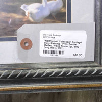 "Northwood Collection" Carriage Pony Painting - Print, Double Matted, Wood Frame *gc, dirty
