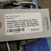 Hard Mesh Fly Sheet, detach neck, 2 legs *gc/fair, tears, frays, ripped buckle, torn/missing straps, snags, dusty