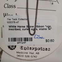 White Horse Show Ribbon *vgc, inscribed, curled eges, stains