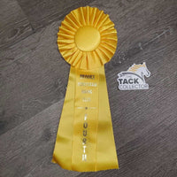 Yellow Horse Show Ribbon *vgc, inscribed, curled eges