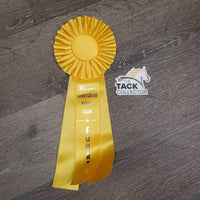 Yellow Horse Show Ribbon *vgc, inscribed, curled eges