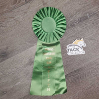 Green Horse Show Ribbon *vgc, inscribed, curled eges, mnr stain
