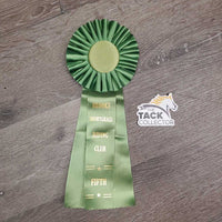 Green Horse Show Ribbon *vgc, inscribed, curled eges, mnr stain
