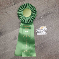 Green Horse Show Ribbon *vgc, inscribed, curled eges, mnr stain
