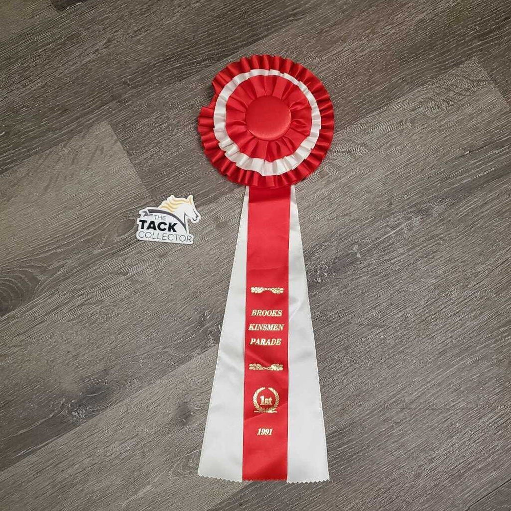 Xlg Red Horse Show Ribbon *vgc, inscribed, curled eges