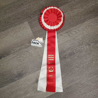 Xlg Red Horse Show Ribbon *vgc, inscribed, curled eges