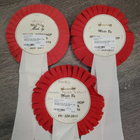 Xlg Red Horse Show Ribbon *vgc, inscribed, curled eges

