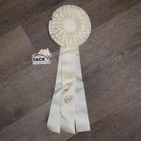 Xlg White Red Horse Show Ribbon *vgc, inscribed, curled eges
