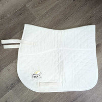 Thin Double Back Quilt Jumper Saddle Pad *vgc, clean, mnr stains & puckers
