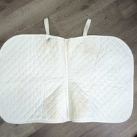 Thin Double Back Quilt Jumper Saddle Pad *vgc, clean, mnr stains & puckers
