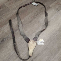 Elastic Breast Plate, snaps *gc, dirty, sticky, residue, dry, xholes, stains, thin fleece
