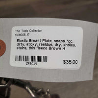 Elastic Breast Plate, snaps *gc, dirty, sticky, residue, dry, xholes, stains, thin fleece
