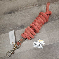 Stiff Nylon Lead Rope *fair, faded, stained, pills, rust, dirt, stiff snap