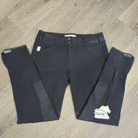 Euro Seat Breeches *gc/vgc, undone seam stitching, hairy velcro, faded, seam puckers, rubs & pills, dirt?stains
