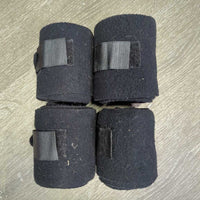 4 Fleece Polos *gc, clean, hairy, edge rubs, clumpy, faded
