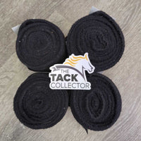 4 Fleece Polos *gc, clean, hairy, edge rubs, clumpy, faded
