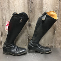 Dress Boots, Zips *gc, clean, No Insoles, repaired zips, mnr dirt, rubs & toe scuffs
