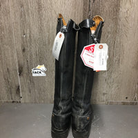Dress Boots, Zips *gc, clean, No Insoles, repaired zips, mnr dirt, rubs & toe scuffs
