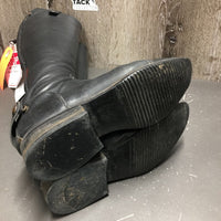 Dress Boots, Zips *gc, clean, No Insoles, repaired zips, mnr dirt, rubs & toe scuffs
