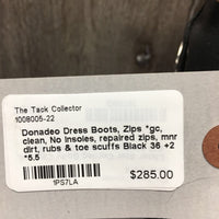 Dress Boots, Zips *gc, clean, No Insoles, repaired zips, mnr dirt, rubs & toe scuffs