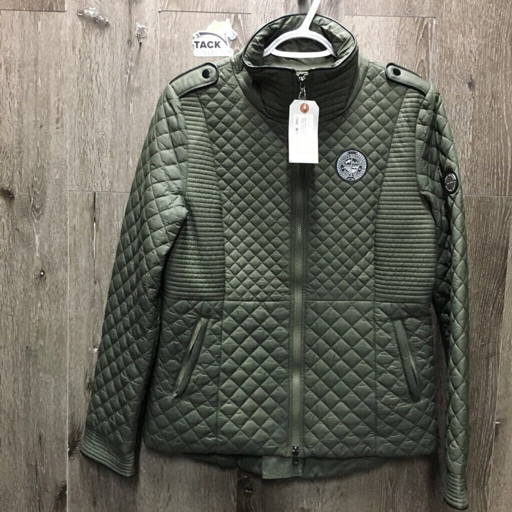 Quilted Puffy Jacket, zipper, back zipper *xc/vgc, dirty pocket