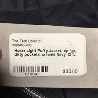 Light Puffy Jacket, zip *gc, dirty pockets, crinkels
