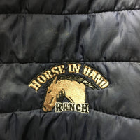 Puffey Jacket "Horse in Hand Ranch" *gc, stains, rubs, thin/shiny spots
