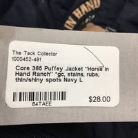 Puffey Jacket "Horse in Hand Ranch" *gc, stains, rubs, thin/shiny spots