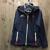 Technical Fleece Lined Riding Jacket, Back Zipper, Detach Hood "Spruce Meadows" *xc, /like newmnr hair
