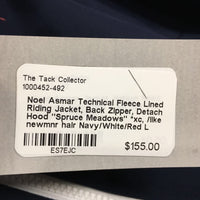 Technical Fleece Lined Riding Jacket, Back Zipper, Detach Hood "Spruce Meadows" *xc, /like newmnr hair