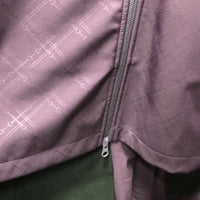 Long Technical Fleece Lined Rider - Coaches Jacket, attached Hood, Back Zip *xc/like new
