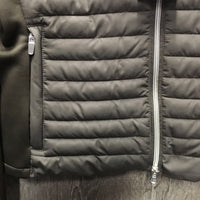 Stretchy Quilt Jacket, zip *gc, clean, makeup stains, mnr dirt?stains